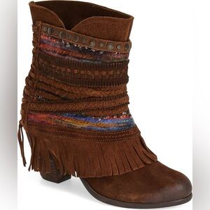 Naughty Monkey Women's leather Poncho Boot Festival Boho